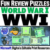 World War 1 Vocabulary Puzzles - WWI Review Activity - Microsoft Digital Resources