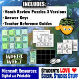 World War 1 Vocabulary Puzzles - WWI Review Activity - Microsoft Digital Resources