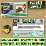 World War 1 Vocabulary Puzzles - WWI Review Activity - Microsoft Digital Resources