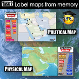 West Asia Map Practice Activities - Countries, Cities & Physical Geography