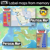 Western Asia Map Skills Activity - Regional Geography Practice