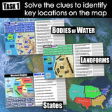 The West US Map Challenges - Regions of the United States Geography Activities