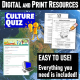 World Cultures & Traditions Vocab Puzzle & Cultural Traits Quiz - MS Digital Resources