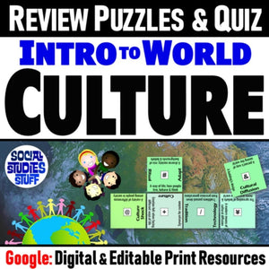 World Cultures & Traditions Vocab Puzzle & Cultural Traits Quiz - Google Digital Resources