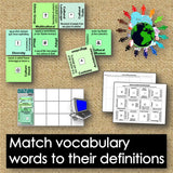 Culture Vocab Review Activity - World Cultures Puzzles & Quiz | Print & Digital
