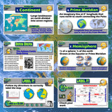 World Map Skills Lesson - Continents, Oceans & Lines on a Globe Activities