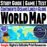 Continents & World Map Study Guide, Review Game, Test - Google Digital Resources