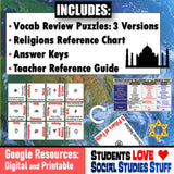 World Religion Puzzle Activities - Christianity Judaism & Islam - Google Digital Resources