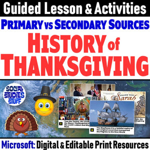 History & Traditions Thanksgiving Editable Lesson & Activities Social Studies Stuff Resources