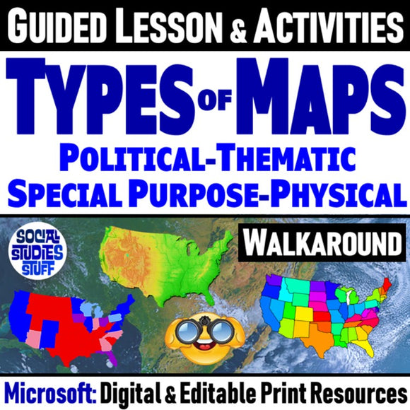 Types of Maps Map Skills Practice Social Studies Stuff Lesson Resources