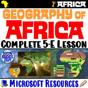 Geography of Africa Political &amp; Physical Map Practice Social Studies Stuff Lesson Resources