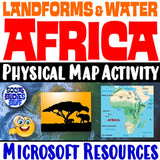 Africa Find It Worksheet Landforms &amp; Physical Map Practice Social Studies Stuff Lesson Resources