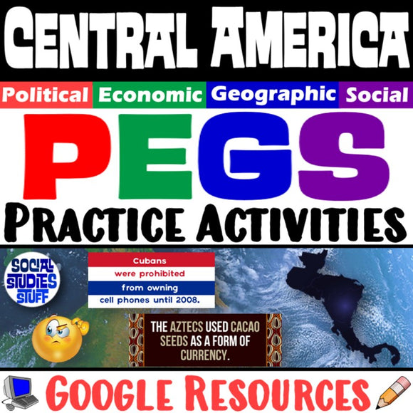 Digital Central America PEGS Factors Activities Social Studies Stuff Google Lesson Resources