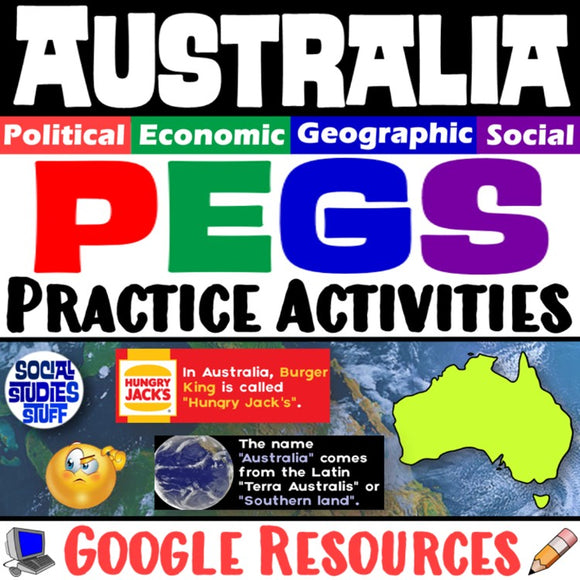 Digital Australia and Oceania PEGS Factors Social Studies Stuff Google Lesson Resources