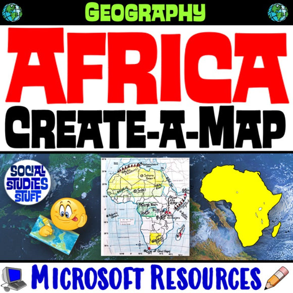 Africa Map Practice Activities Social Studies Stuff Lesson Resources