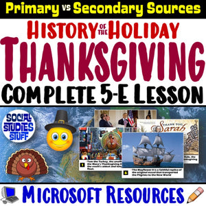 History & Traditions Thanksgiving Editable Lesson & Activities Social Studies Stuff Resources