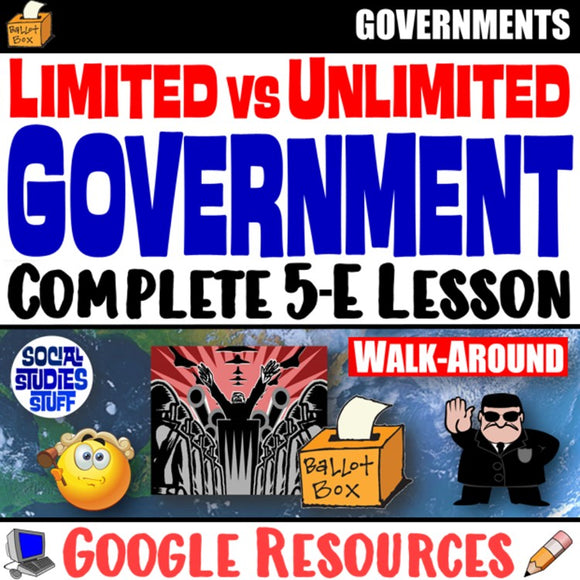 Limited vs Unlimited Government Classify Activities Social Studies Stuff Google Lesson Resources