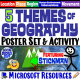 Five Themes of Geography Posters Social Studies Stuff 5 Themes Lesson Resources