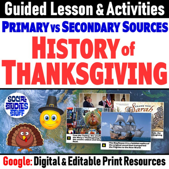 Google History & Traditions Thanksgiving Digital Lesson & Activities Social Studies Stuff Resources