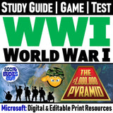 Intro to WWI Assessments World War 1 Study Guide, Game, Test Social Studies Stuff Lesson Resources