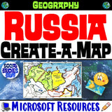 Russia Create a Map Activity | Solve Location Clues | Russian Geography