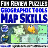 Map Skills Vocabulary Puzzle and Quiz Social Studies Stuff Lesson Resources