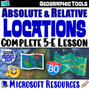 Types of Location Map Skills Practice Social Studies Stuff Lesson Resources Absolute and Relative