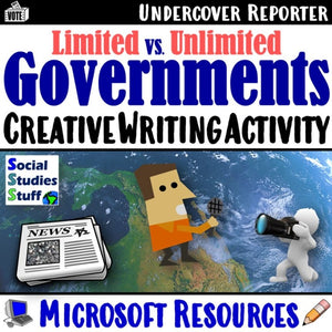 Microsoft Unlimited Governments Undercover Writing Activity Print and Digital