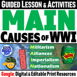 MAIN Causes of WWI Intro World War 1 Activities Social Studies Stuff Google Lesson Resources