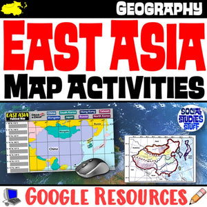 Digital East Asia Map Practice Social Studies Stuff Google Lesson Resources