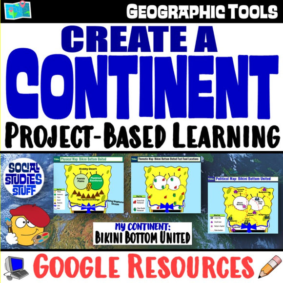 Create a Continent Project and Rubric Map Skills PBL Social Studies Stuff Lesson Resources