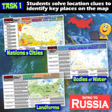 Geography of Russia Map Practice Activities | Print and Digital | Microsoft