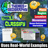 Five Themes of Geography 2 Practice Activities Social Studies Stuff 5 Themes Lesson Resources