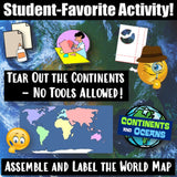 Create a Torn World Map Activity and Rubric Continents and Oceans PBL Social Studies Stuff Google Lesson Resources