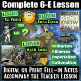 Digital MAIN Causes of WWI Intro World War 1 Activities Social Studies Stuff Google Lesson Resources