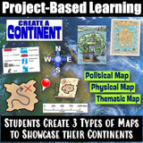 Create a Continent Project and Rubric Map Skills PBL Social Studies Stuff Lesson Resources