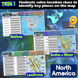 Geography of North America Map Practice | USA Canada Mexico | Microsoft