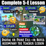 Digital Intro to the Five Themes of Geography Identify and Explain Social Studies Stuff Google 5 Themes Lesson Resources