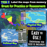 Geography of Central America and Caribbean Map Practice Activities | Microsoft