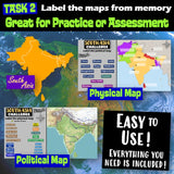 Digital South Asia Map Practice Activities India Region Social Studies Stuff Google Lesson Resources