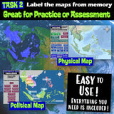 Geography of Southeast Asia Map Practice Activities | SE Asia Region | Microsoft