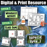 Digital World War 1 Vocabulary Puzzle WWI Review Activity Social Studies Stuff Google Lesson Resources