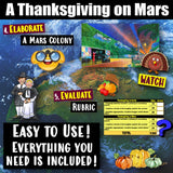 Thanksgiving on Mars Fun Worksheet Activity Social Studies Stuff Holidays