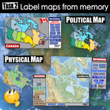 Canada Map Activities - Geography of Canada Challenge - Digital Resources