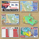Canada Map Challenges - Physical & Political Geography Practice Activities