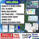 Digital Intro to Continents and Oceans Where in the World? Social Studies Stuff Lesson Resources