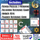 Digital Monotheistic Religions Vocab Puzzles Judaism Christianity Islam North Africa and SW Asia Social Studies Stuff Google Middle East Lesson Resources