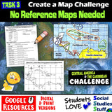 Geography of Central America and the Caribbean Map Practice Activities | Google