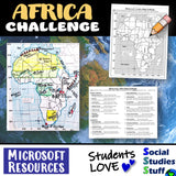 Africa Map Practice Activities Social Studies Stuff Lesson Resources