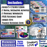 US Presidents PEGS Factors 5-E Lesson | Fun Facts Practice Activity | Microsoft